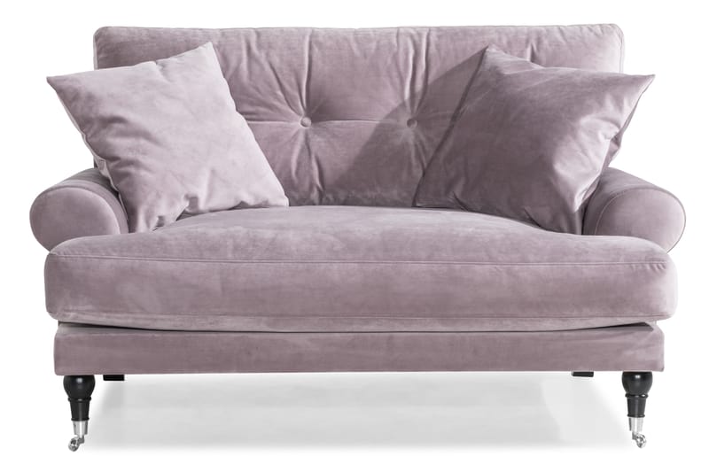 Andrew Loveseat Fløyel - Lilla/Krom - Møbler - Stoler & lenestoler - Lenestoler