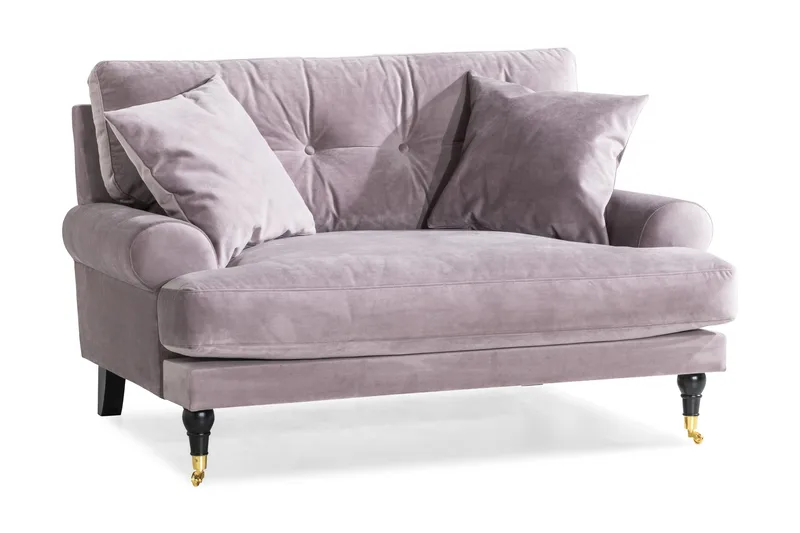Andrew Loveseat Fløyel - Lilla/Messing - Møbler - Stoler & lenestoler - Lenestoler