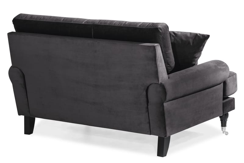 Andrew Loveseat Fløyel - Mørkegrå/Krom - Møbler - Stoler & lenestoler - Lenestoler