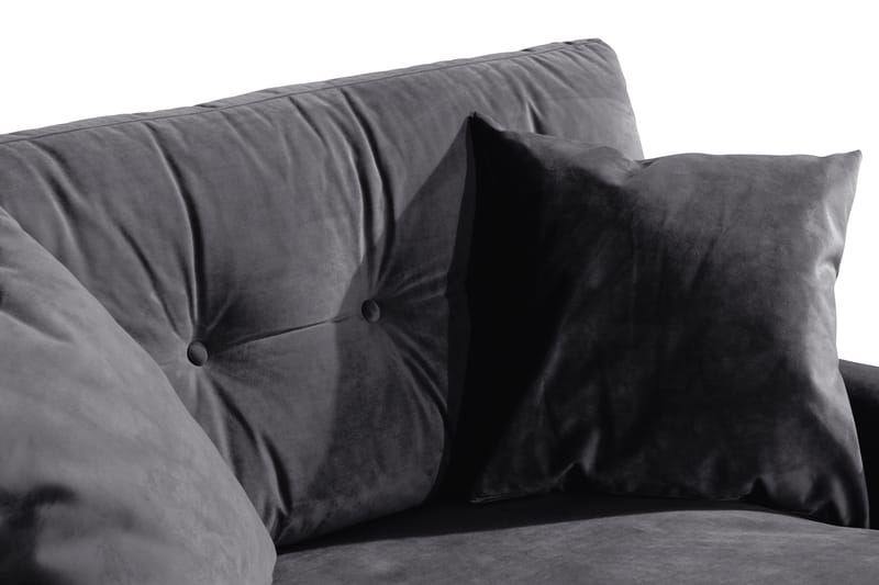 Andrew Loveseat Fløyel - Mørkegrå/Krom - Møbler - Stoler & lenestoler - Lenestoler
