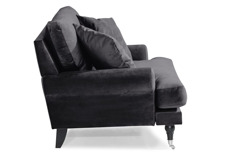 Andrew Loveseat Fløyel - Mørkegrå/Krom - Møbler - Stoler & lenestoler - Lenestoler