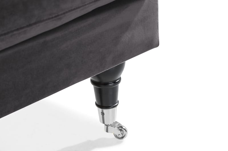 Andrew Loveseat Fløyel - Mørkegrå/Krom - Møbler - Stoler & lenestoler - Lenestoler