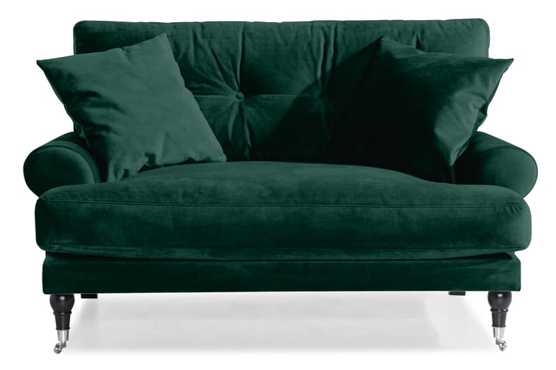 Andrew Loveseat Fløyel - Mørkegrønn/Krom - Møbler - Stoler & lenestoler - Lenestoler