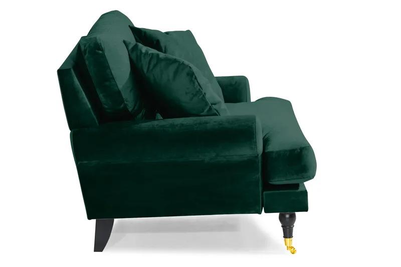 Andrew Loveseat Fløyel - Mørkegrønn/Messing - Møbler - Stoler & lenestoler - Lenestoler