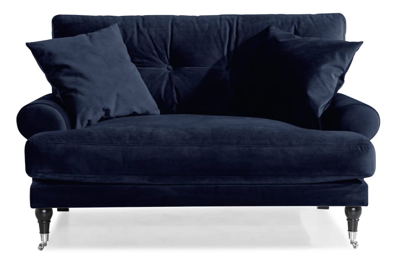 Andrew Loveseat Fløyel - Midnattsblå/Krom - Møbler - Stoler & lenestoler - Lenestoler