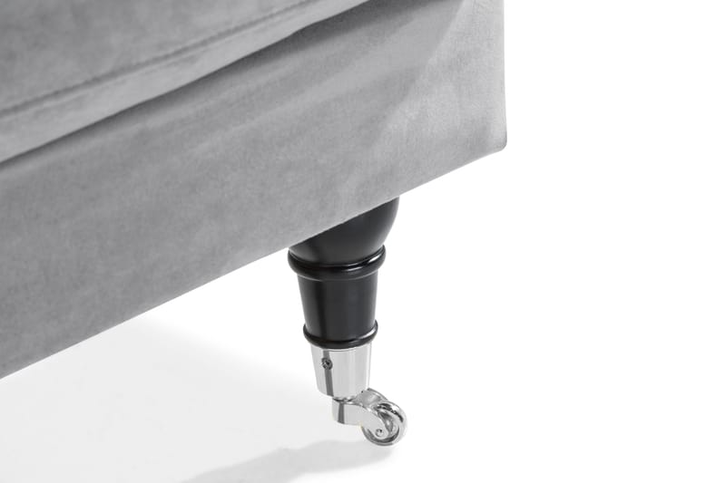 Andrew Loveseat Fløyel - Sølvgrå/Krom - Møbler - Stoler & lenestoler - Lenestoler