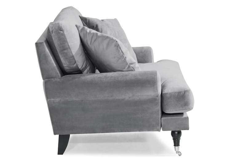 Andrew Loveseat Fløyel - Sølvgrå/Krom - Møbler - Stoler & lenestoler - Lenestoler