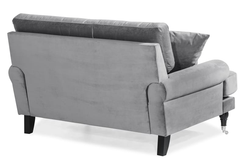 Andrew Loveseat Fløyel - Sølvgrå/Krom - Møbler - Stoler & lenestoler - Lenestoler