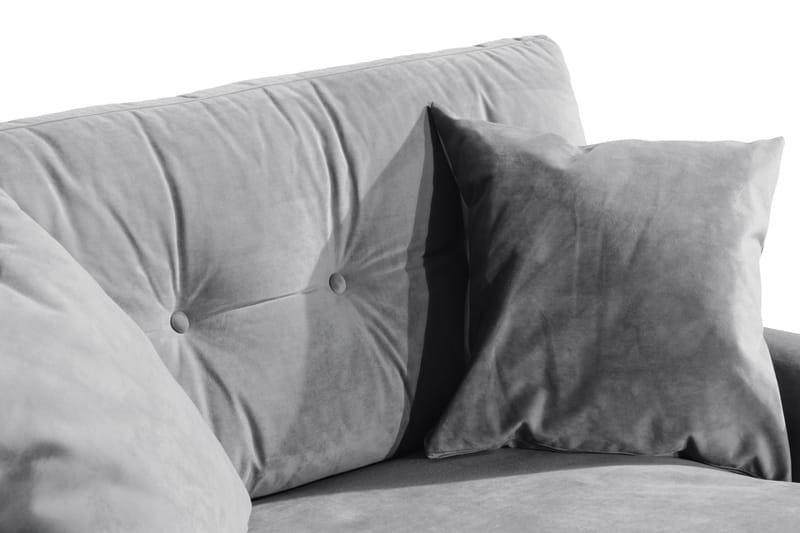 Andrew Loveseat Fløyel - Sølvgrå/Messing - Møbler - Stoler & lenestoler - Lenestoler