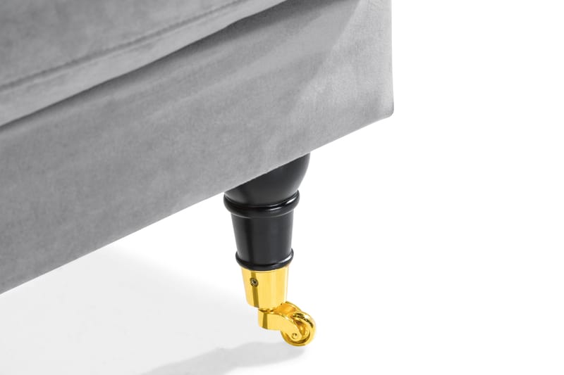 Andrew Loveseat Fløyel - Sølvgrå/Messing - Møbler - Stoler & lenestoler - Lenestoler