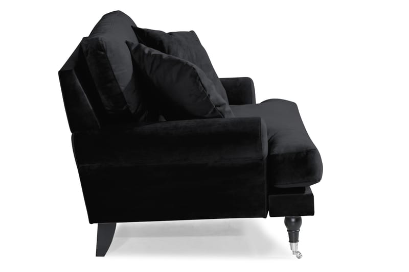 Andrew Loveseat Fløyel - Svart/Krom - Lenestoler