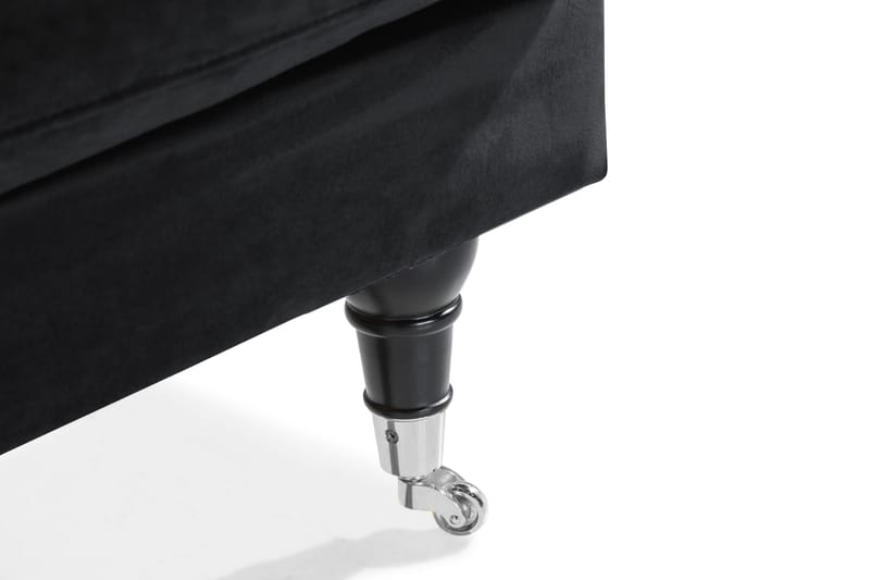 Andrew Loveseat Fløyel - Svart/Krom - Møbler - Stoler & lenestoler - Lenestoler