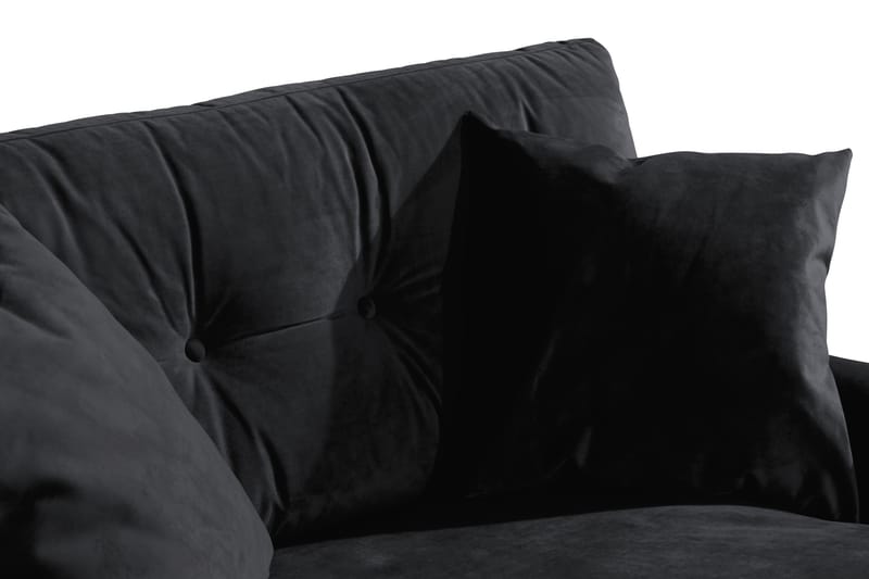 Andrew Loveseat Fløyel - Svart/Krom - Møbler - Stoler & lenestoler - Lenestoler