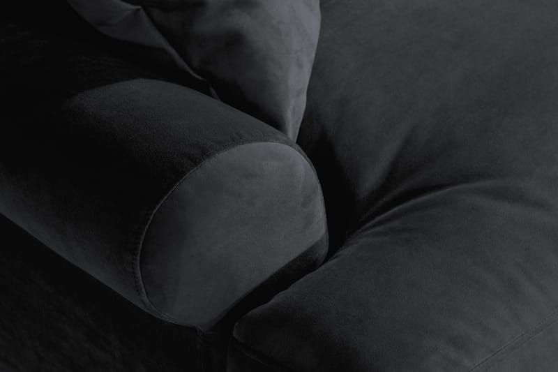 Andrew Loveseat Fløyel - Svart/Krom - Møbler - Stoler & lenestoler - Lenestoler