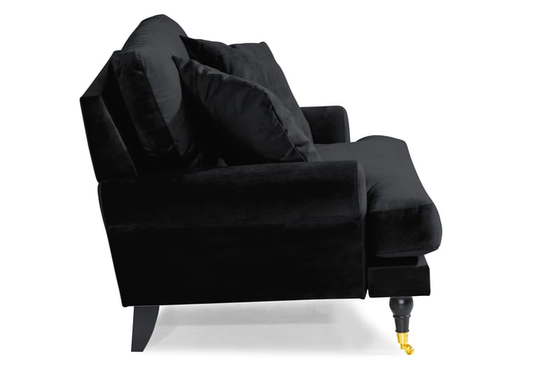 Andrew Loveseat Fløyel - Svart/Messing - Møbler - Stoler & lenestoler - Lenestoler