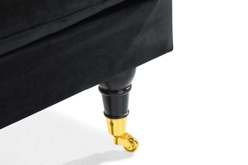 Andrew Loveseat Fløyel - Svart/Messing - Møbler - Stoler & lenestoler - Lenestoler