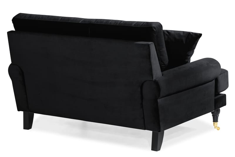 Andrew Loveseat Fløyel - Svart/Messing - Møbler - Stoler & lenestoler - Lenestoler