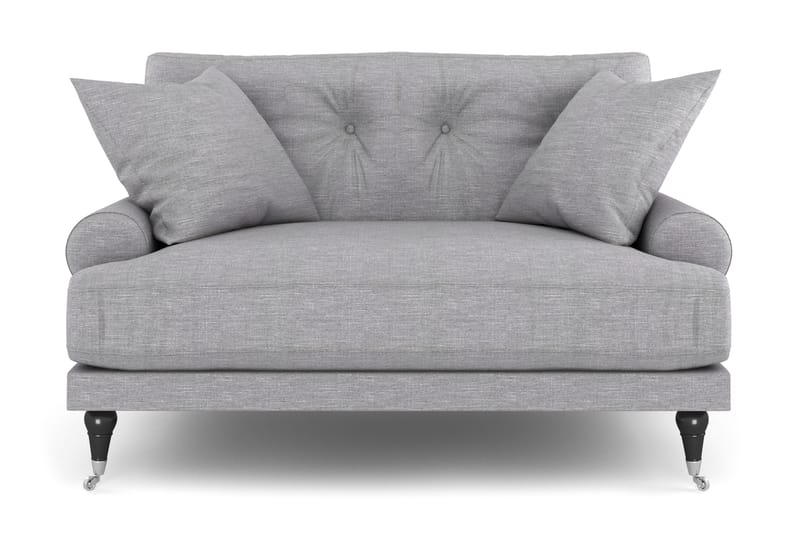 Andrew Loveseat - Lysegrå/Krom - Møbler - Stoler & lenestoler - Lenestoler