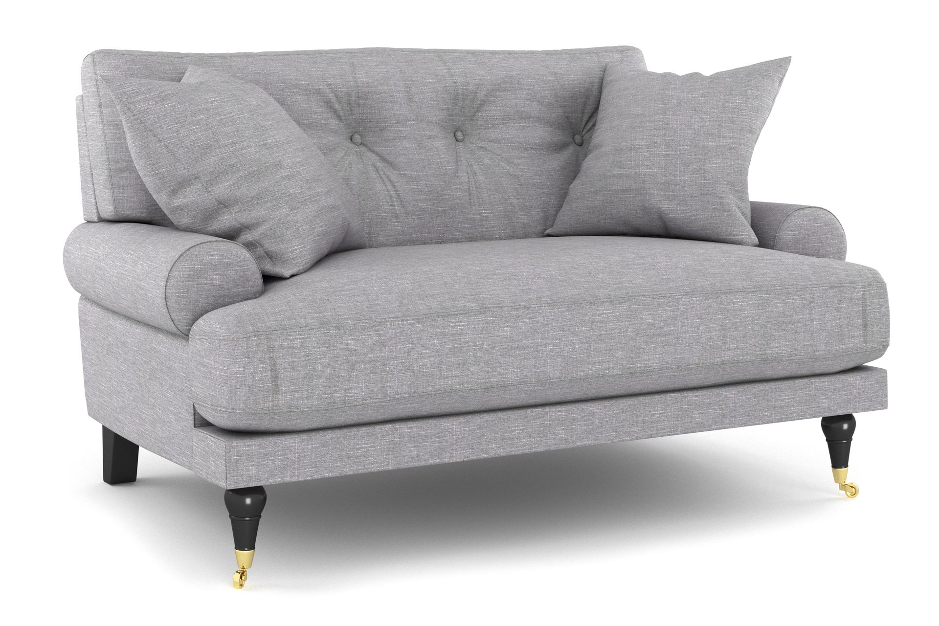 Andrew Loveseat - Lysegrå/Messing - Møbler - Stoler & lenestoler - Lenestoler