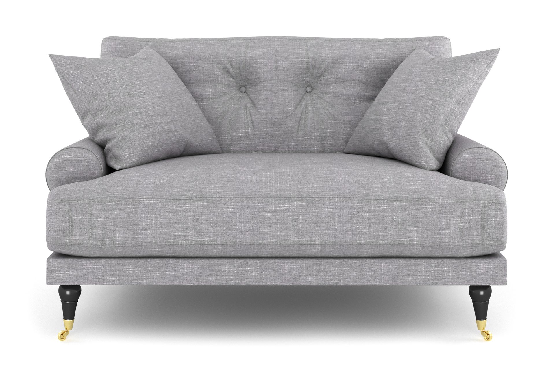 Andrew Loveseat - Lysegrå/Messing - Møbler - Stoler & lenestoler - Lenestoler