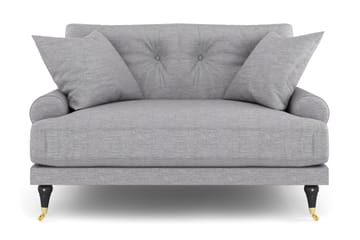 Andrew Loveseat - Lysegrå/Messing - Møbler - Stoler & lenestoler - Lenestoler