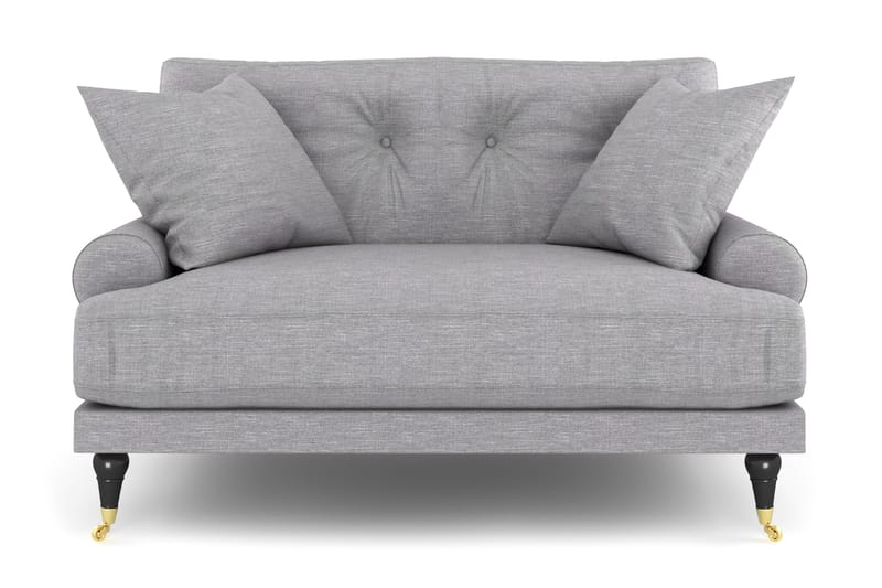Andrew Loveseat - Lysegrå/Messing - Møbler - Stoler & lenestoler - Lenestoler