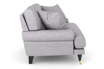 Andrew Loveseat - Lysegrå/Messing - Møbler - Stoler & lenestoler - Lenestoler