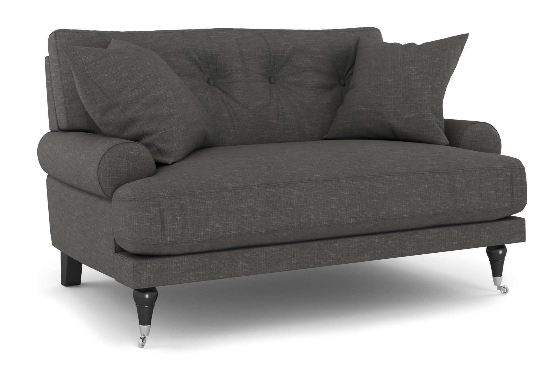 Andrew Loveseat - Mørkegrå/Krom - Møbler - Stoler & lenestoler - Lenestoler