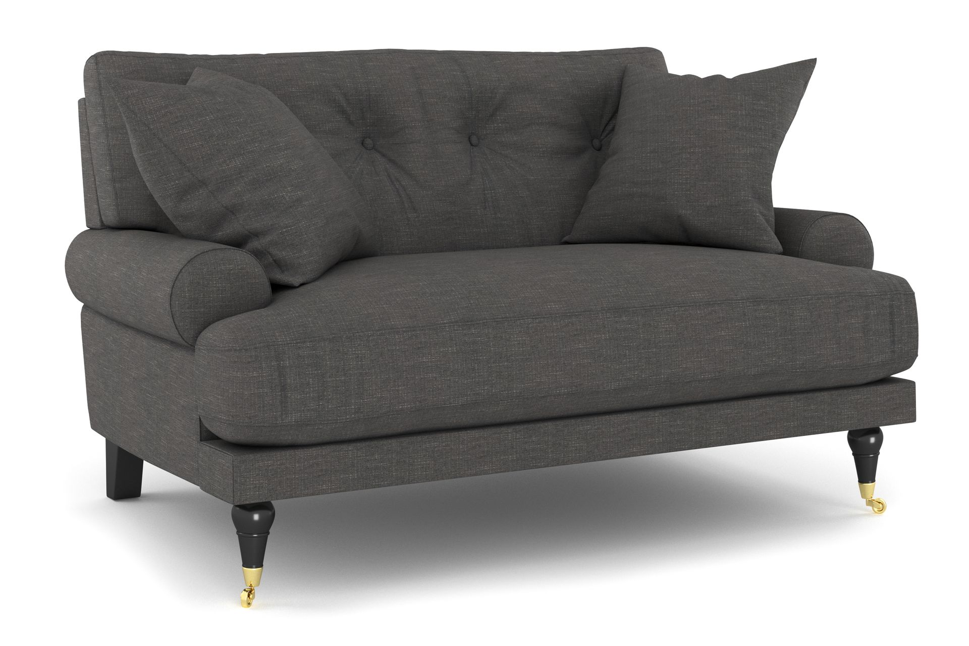 Andrew Loveseat - Mørkegrå/Messing - Møbler - Stoler & lenestoler - Lenestoler