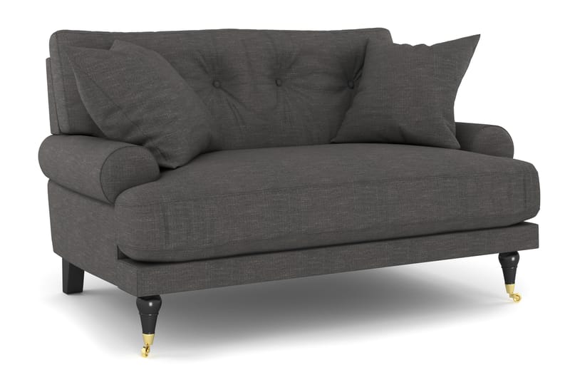 Andrew Loveseat - Mørkegrå/Messing - Lenestoler