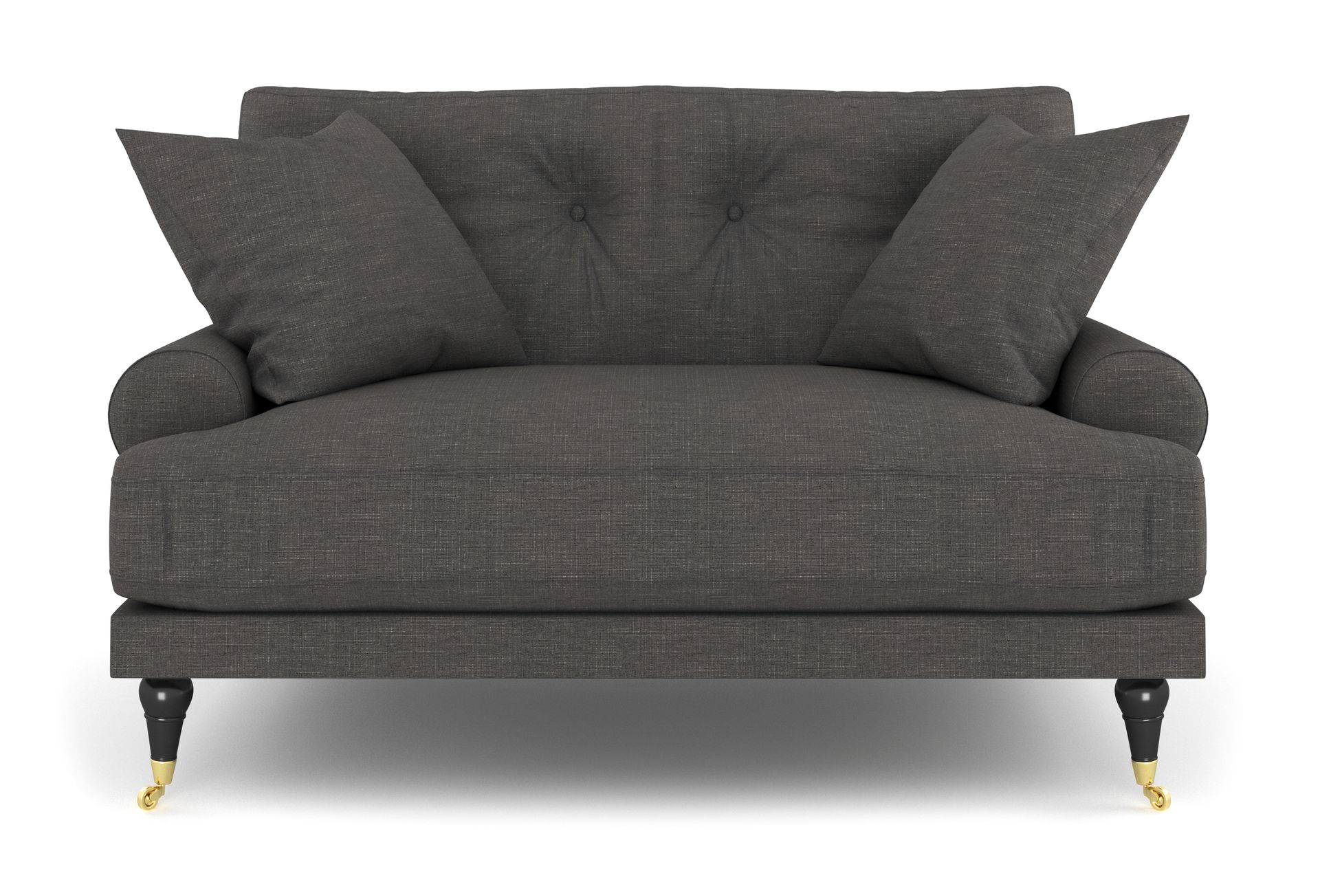 Andrew Loveseat - Mørkegrå/Messing - Møbler - Stoler & lenestoler - Lenestoler