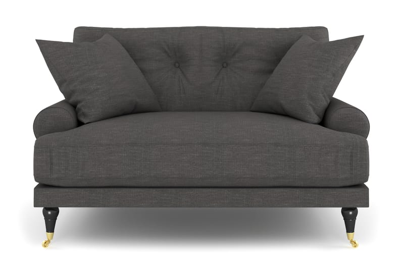 Andrew Loveseat - Mørkegrå/Messing - Møbler - Stoler & lenestoler - Lenestoler