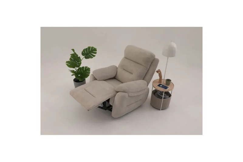 Angola Manuell reclinerstol - Kremhvit - Møbler - Stoler & lenestoler - Lenestoler - Recliner & kinostol