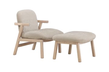 Armchair Venture Home Beige Fåtölj + Ottoman - Møbler - Stoler & lenestoler - Lenestoler