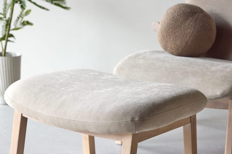 Armchair Venture Home Beige Fåtölj + Ottoman - Møbler - Stoler & lenestoler - Lenestoler