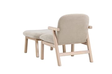 Armchair Venture Home Beige Fåtölj + Ottoman - Møbler - Stoler & lenestoler - Lenestoler