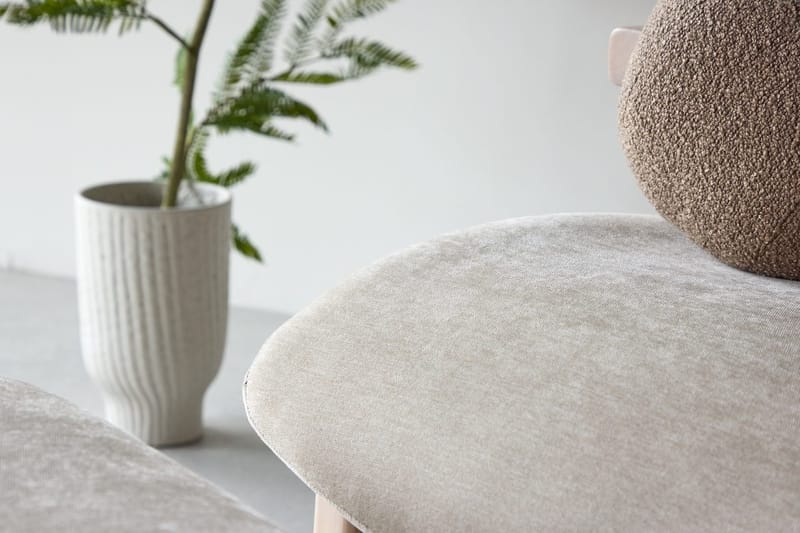 Armchair Venture Home Beige Fåtölj + Ottoman - Møbler - Stoler & lenestoler - Lenestoler