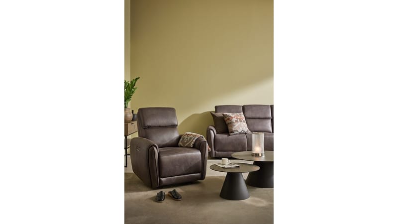 Arvello reclinerlenestol elektrisk - Brun - Møbler - Stoler & lenestoler - Lenestoler - Recliner & kinostol