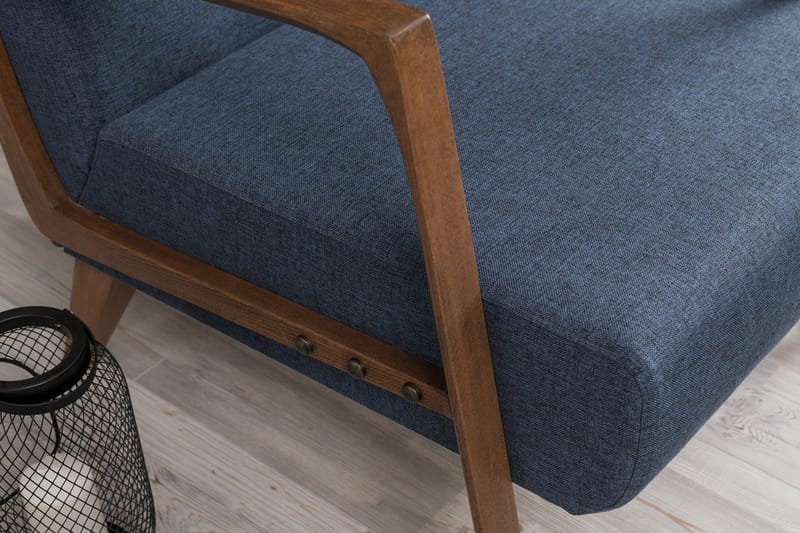 Barrion Lenestol med Armlene - Blå - Møbler - Stoler & lenestoler - Lenestoler