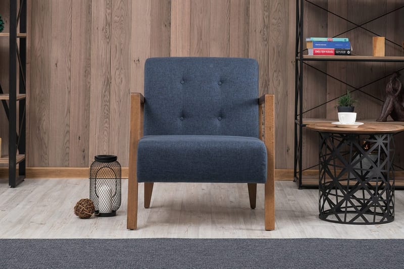 Barrion Lenestol med Armlene - Blå - Møbler - Stoler & lenestoler - Lenestoler