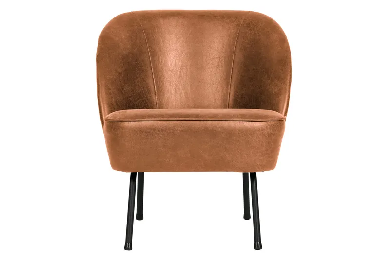 Bastien Lenestol Skinn - Brun - Møbler - Stoler & lenestoler - Lenestoler