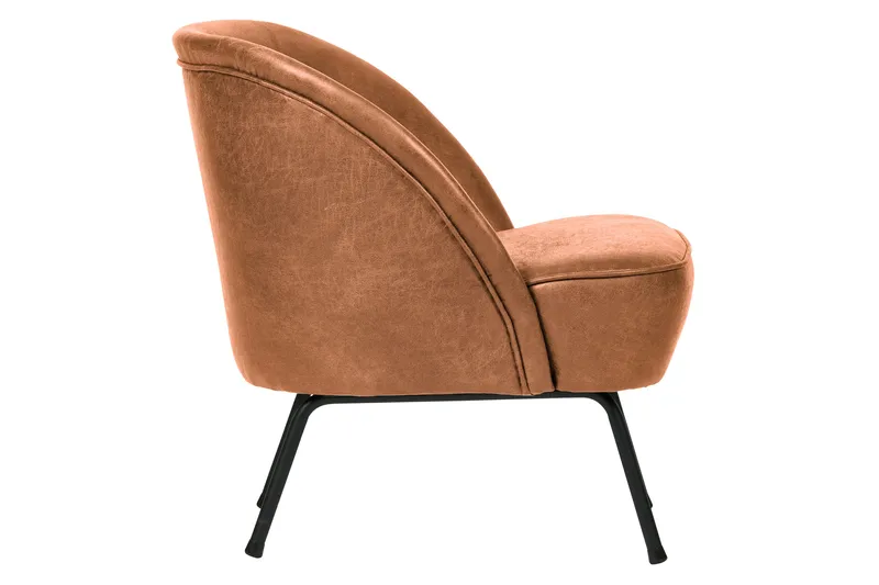 Bastien Lenestol Skinn - Brun - Møbler - Stoler & lenestoler - Lenestoler