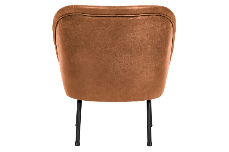 Bastien Lenestol Skinn - Brun - Møbler - Stoler & lenestoler - Lenestoler