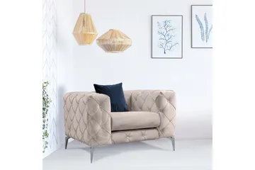 Beachport Lenestol - Beige - Møbler - Stoler & lenestoler - Lenestoler - Chesterfield lenestol