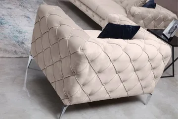 Beachport Lenestol - Beige - Møbler - Stoler & lenestoler - Lenestoler - Chesterfield lenestol