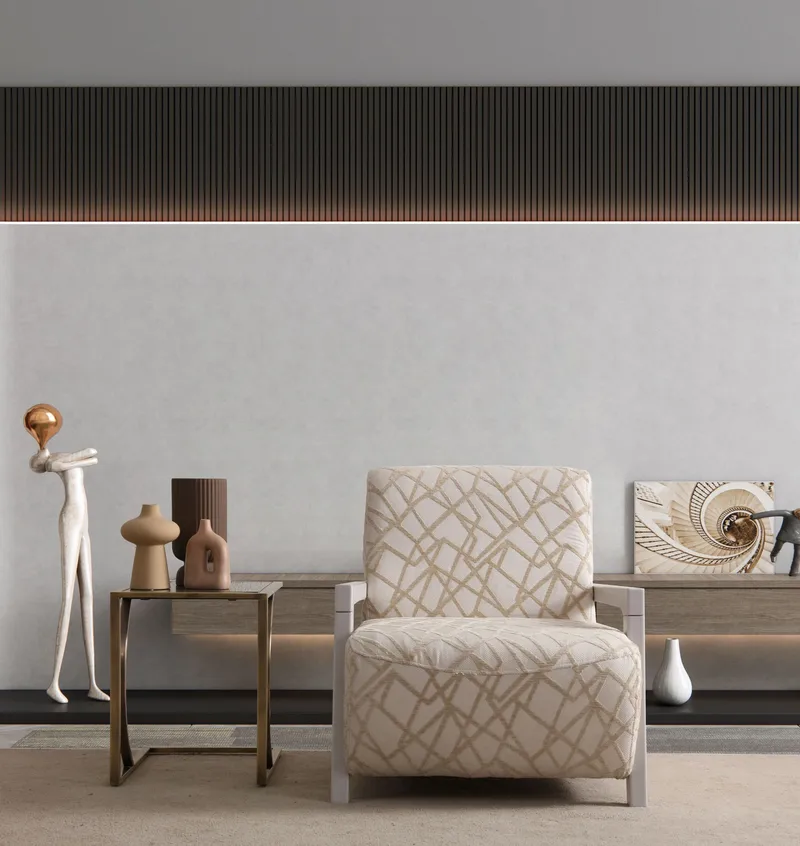 Bonavista lenestol Chenille - Krem / Lys beige - Møbler - Stoler & lenestoler - Lenestoler