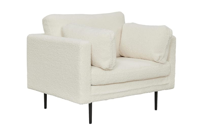 Boom Teddy Lenestol, Hvit / Teddystoff