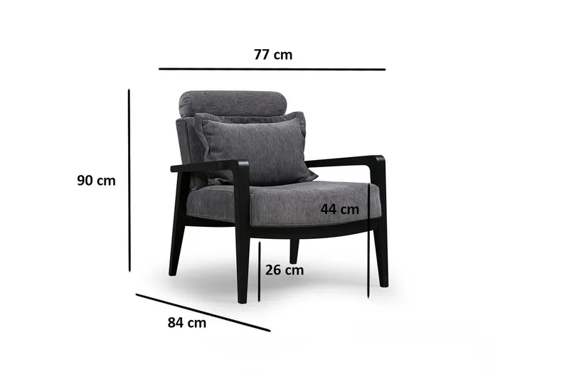 Bramelia Fåtölj - Grå - Møbler - Stoler & lenestoler - Lenestoler
