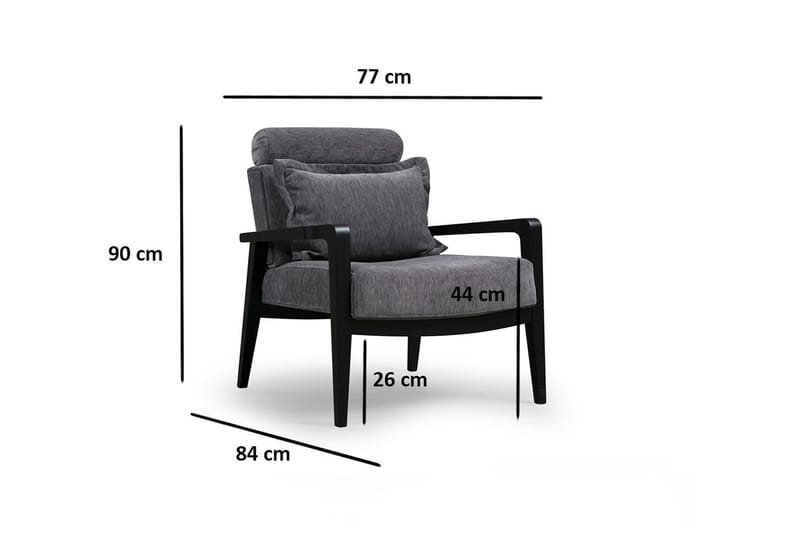 Bramelia Fåtölj - Grå - Møbler - Stoler & lenestoler - Lenestoler