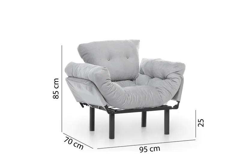 Bramelia Fåtölj - Grå - Møbler - Stoler & lenestoler - Lenestoler